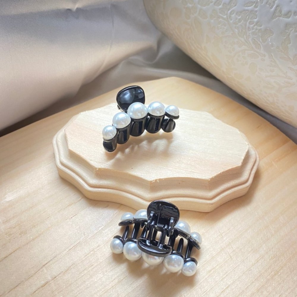 Mini hair clip/Black Hair Clip/Acetate Hair/ Hair accessories/ hair claw/vintage